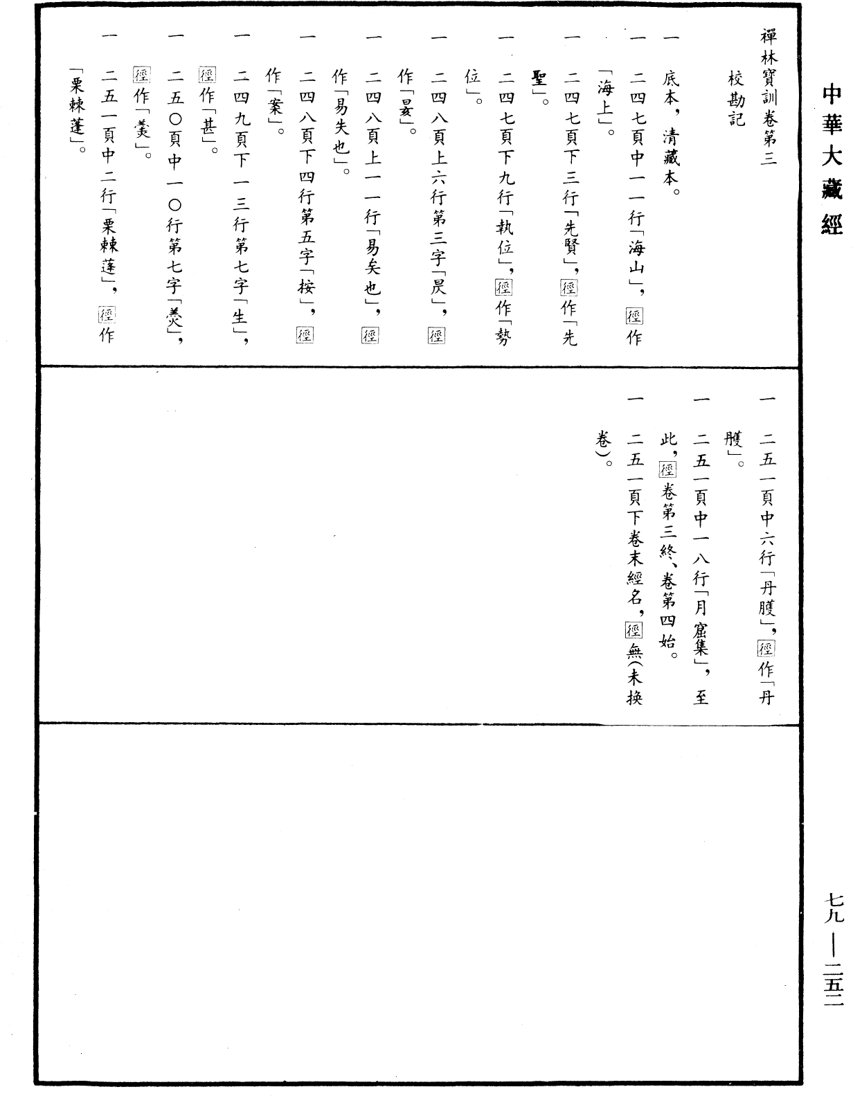 禪林寶訓《中華大藏經》_第79冊_第252頁