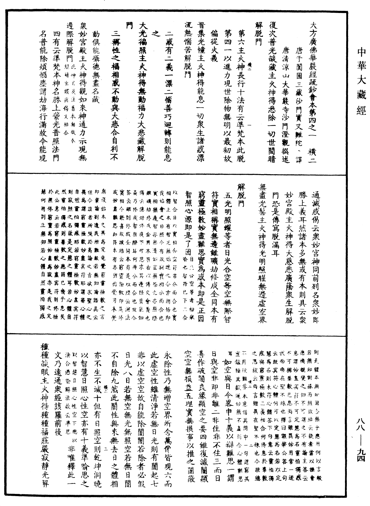 大方廣佛華嚴經疏鈔會本《中華大藏經》_第88冊_第094頁