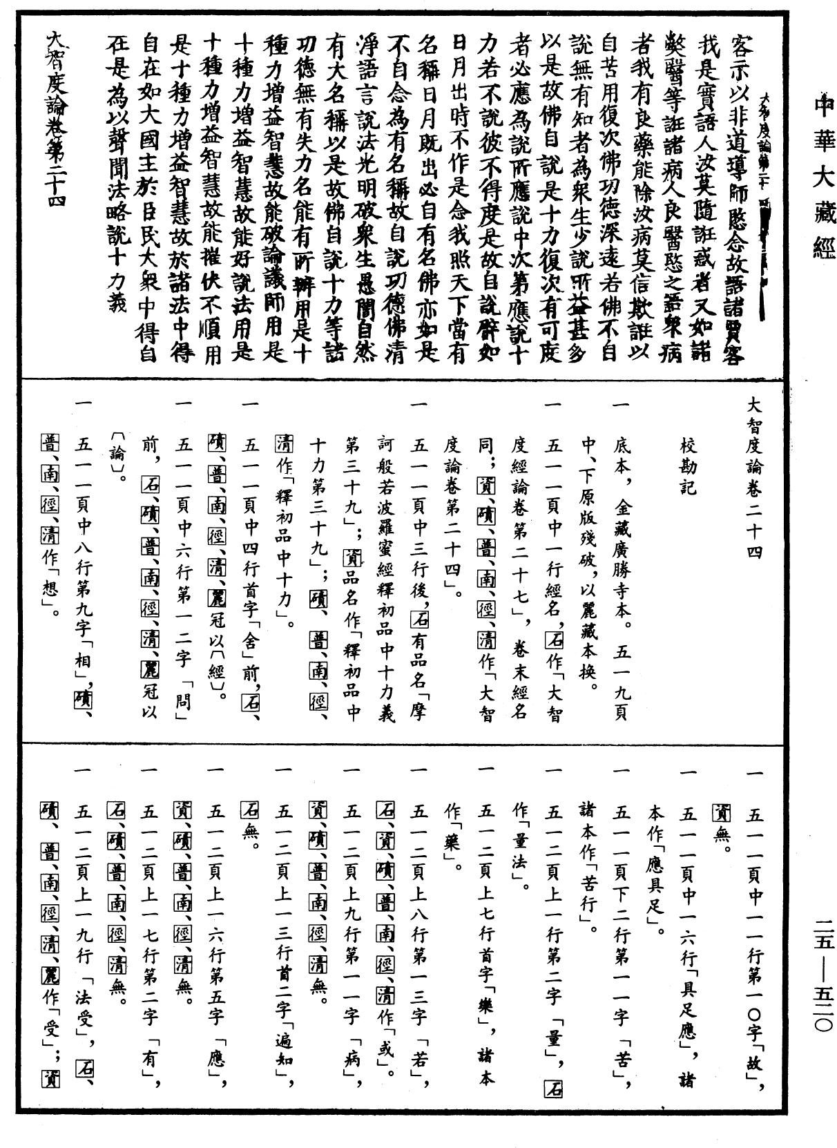 大智度論《中華大藏經》_第25冊_第520頁