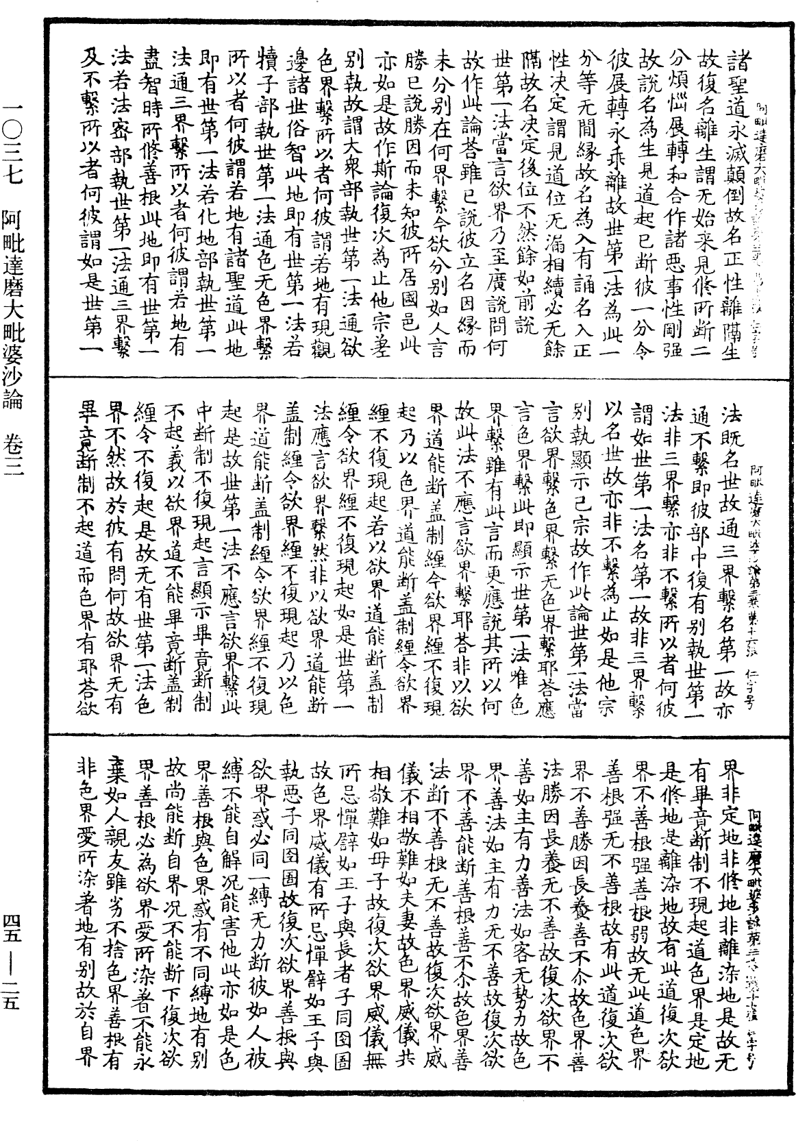 阿毗達磨大毗婆沙論《中華大藏經》_第45冊_第025頁