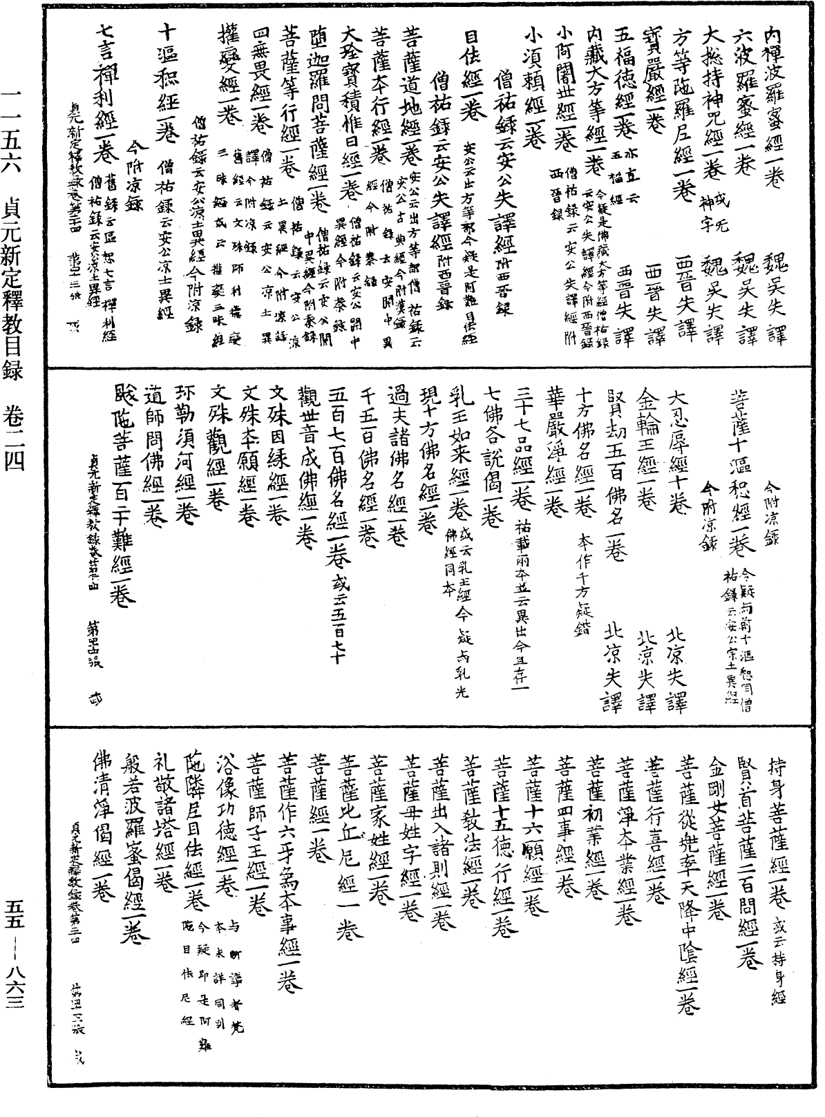 貞元新定釋教目錄《中華大藏經》_第55冊_第863頁