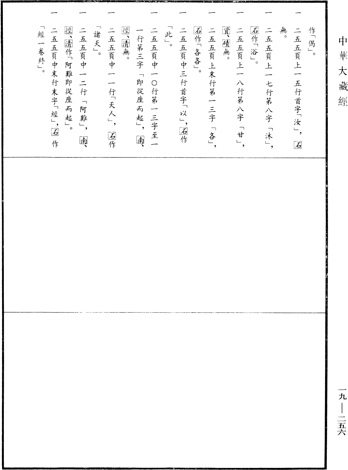 佛說浴像功德經《中華大藏經》_第19冊_第256頁