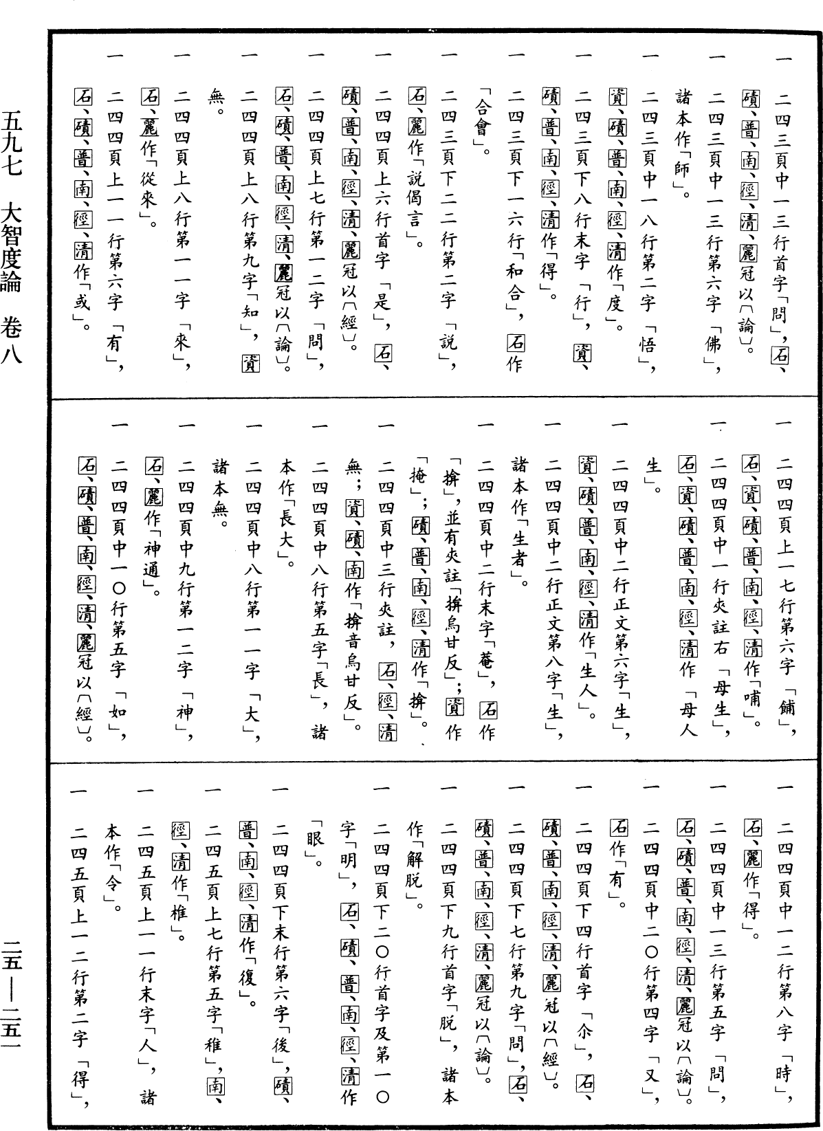 大智度論《中華大藏經》_第25冊_第251頁