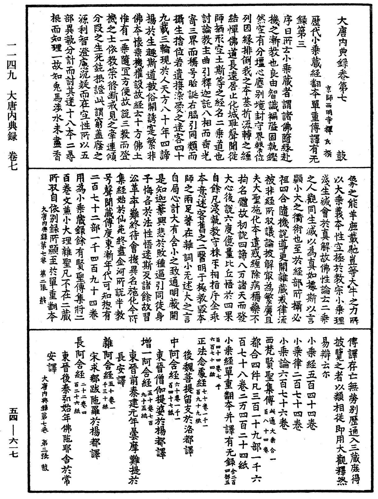 大唐內典錄《中華大藏經》_第54冊_第617頁