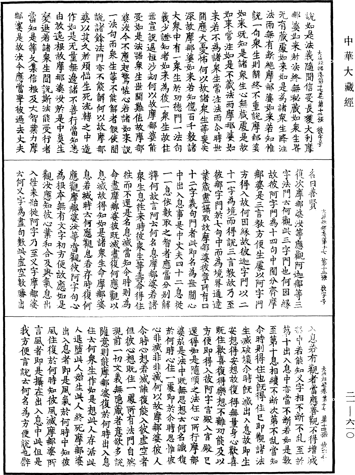 大法炬陀羅尼經《中華大藏經》_第21冊_第610頁