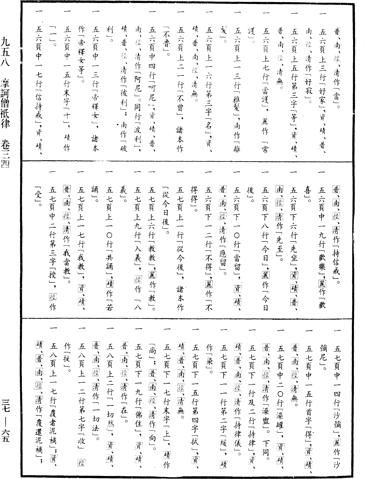 摩訶僧祇律《中華大藏經》_第37冊_第065頁