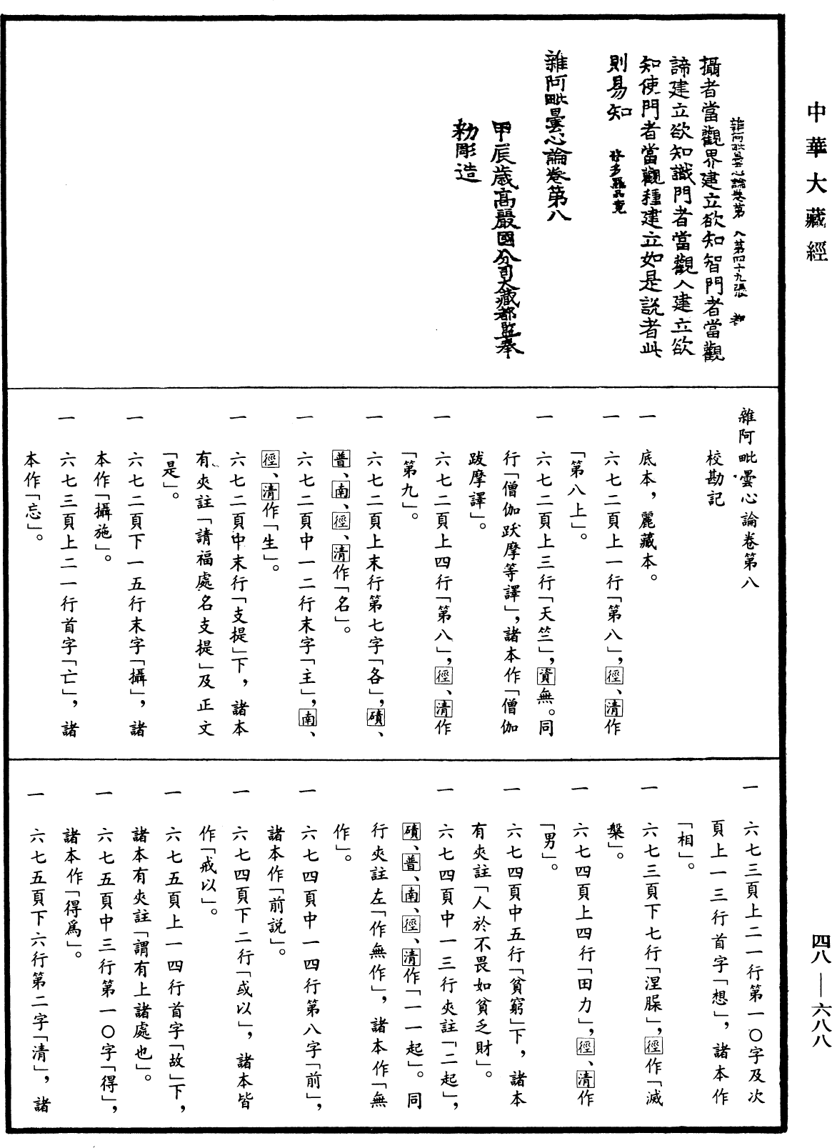 雜阿毗曇心論《中華大藏經》_第48冊_第0688頁