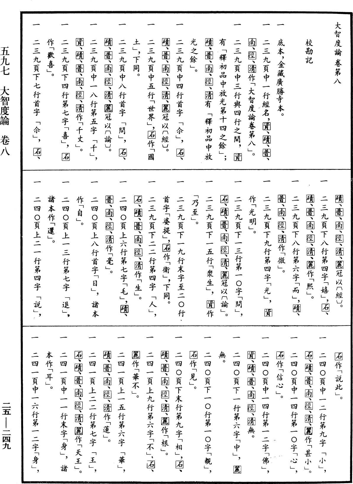 大智度論《中華大藏經》_第25冊_第249頁