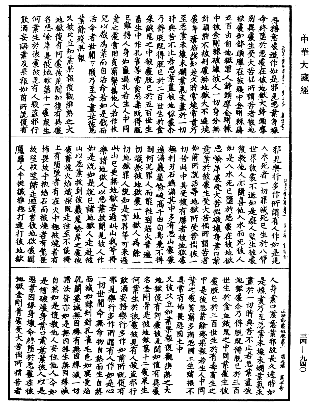 正法念處經《中華大藏經》_第34冊_第0940頁