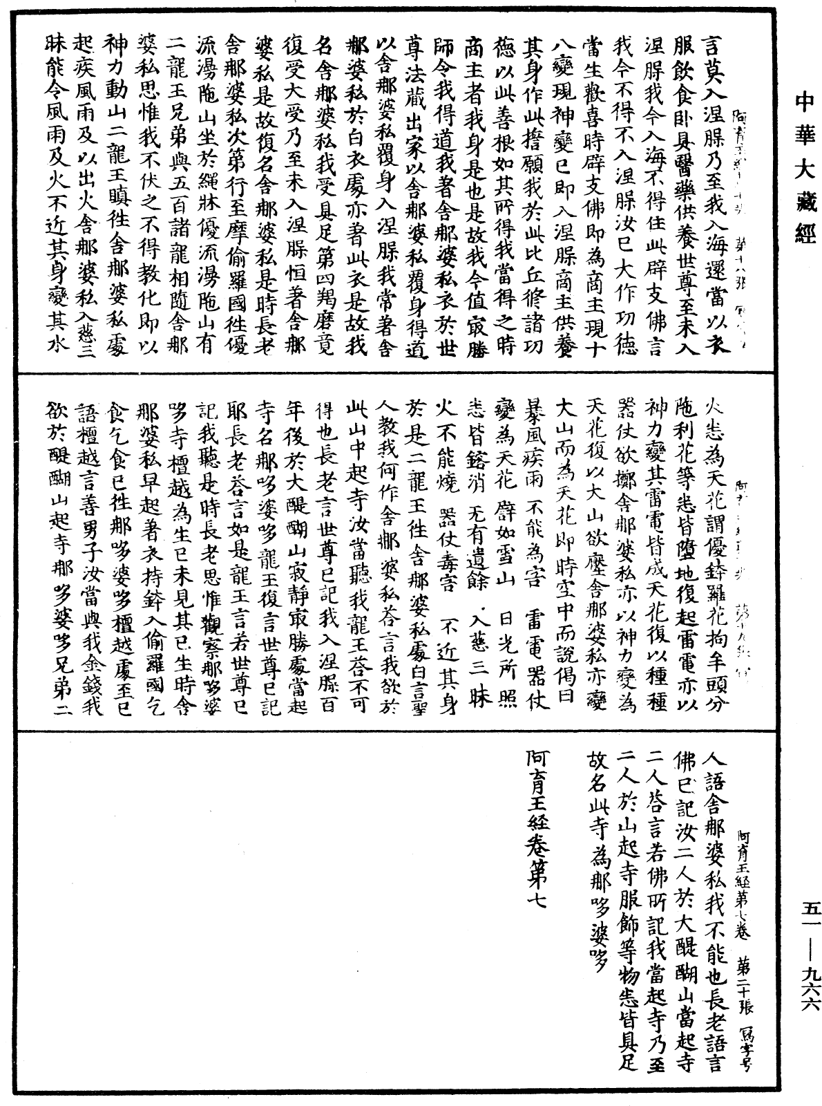 阿育王經《中華大藏經》_第51冊_第966頁