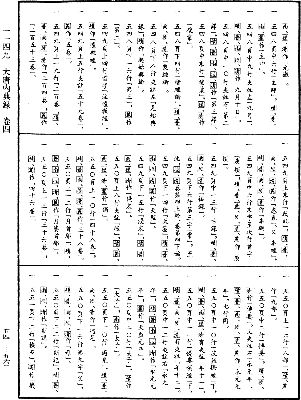 大唐内典录《中华大藏经》_第54册_第563页