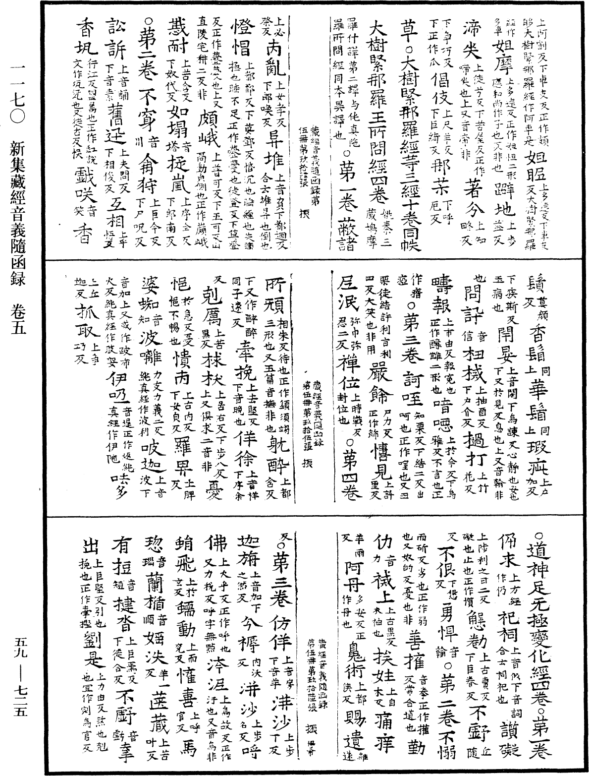 新集藏經音義隨函錄《中華大藏經》_第59冊_第0725頁