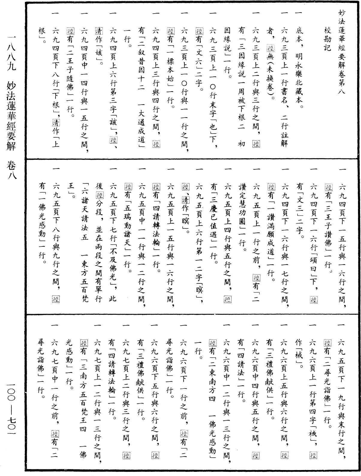 妙法蓮華經要解《中華大藏經》_第100冊_第701頁