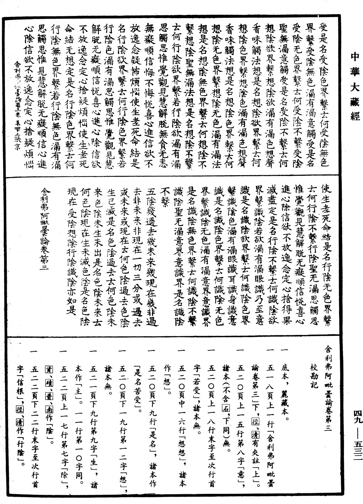 舍利弗阿毗曇論《中華大藏經》_第49冊_第0532頁