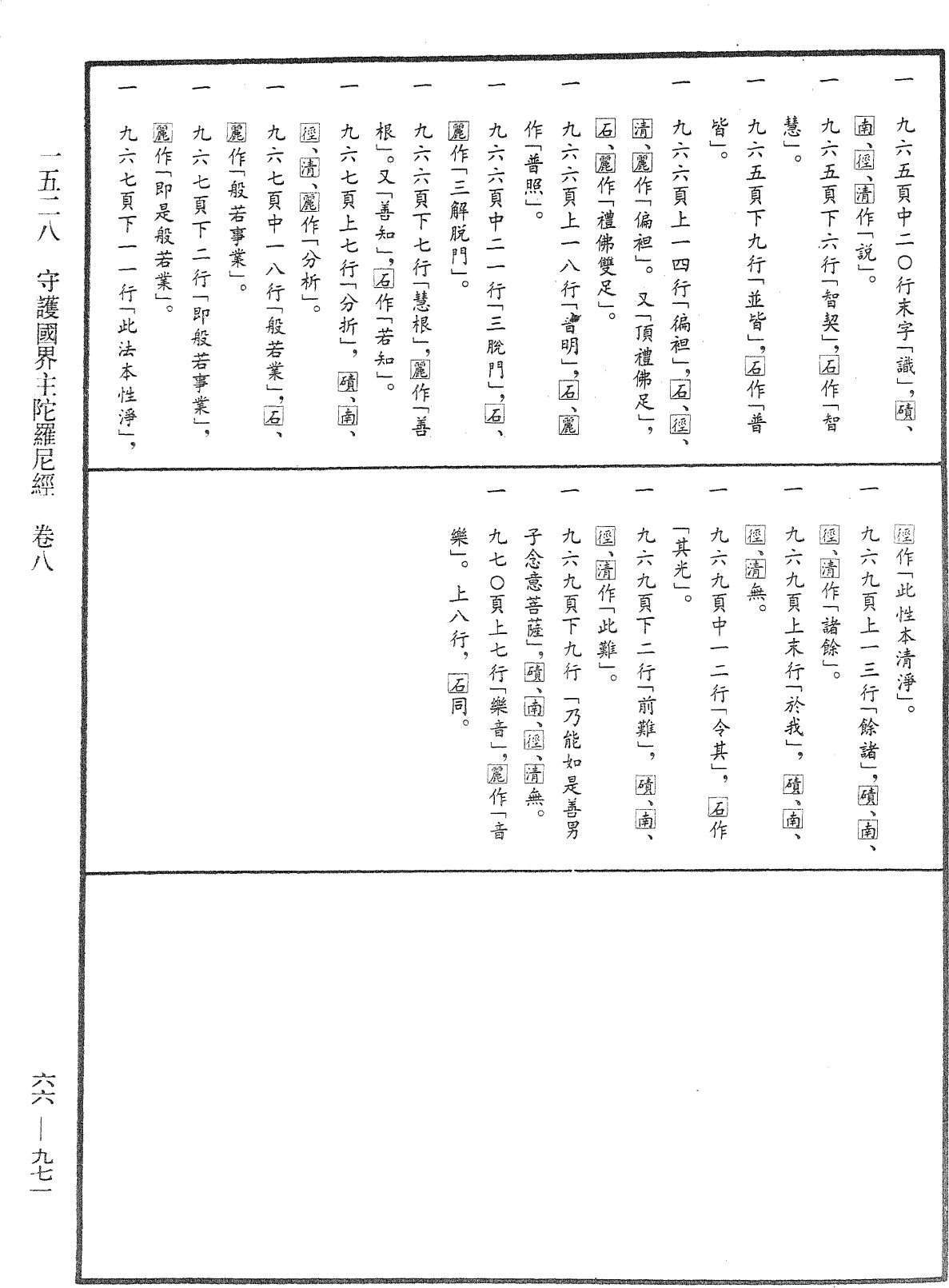 守護國界主陀羅尼經《中華大藏經》_第66冊_第971頁