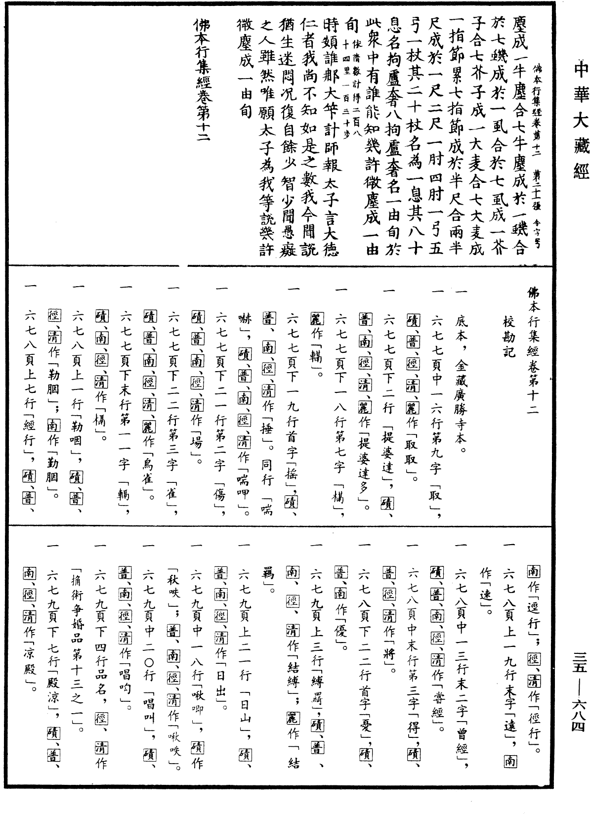 佛本行集經《中華大藏經》_第35冊_第0684頁