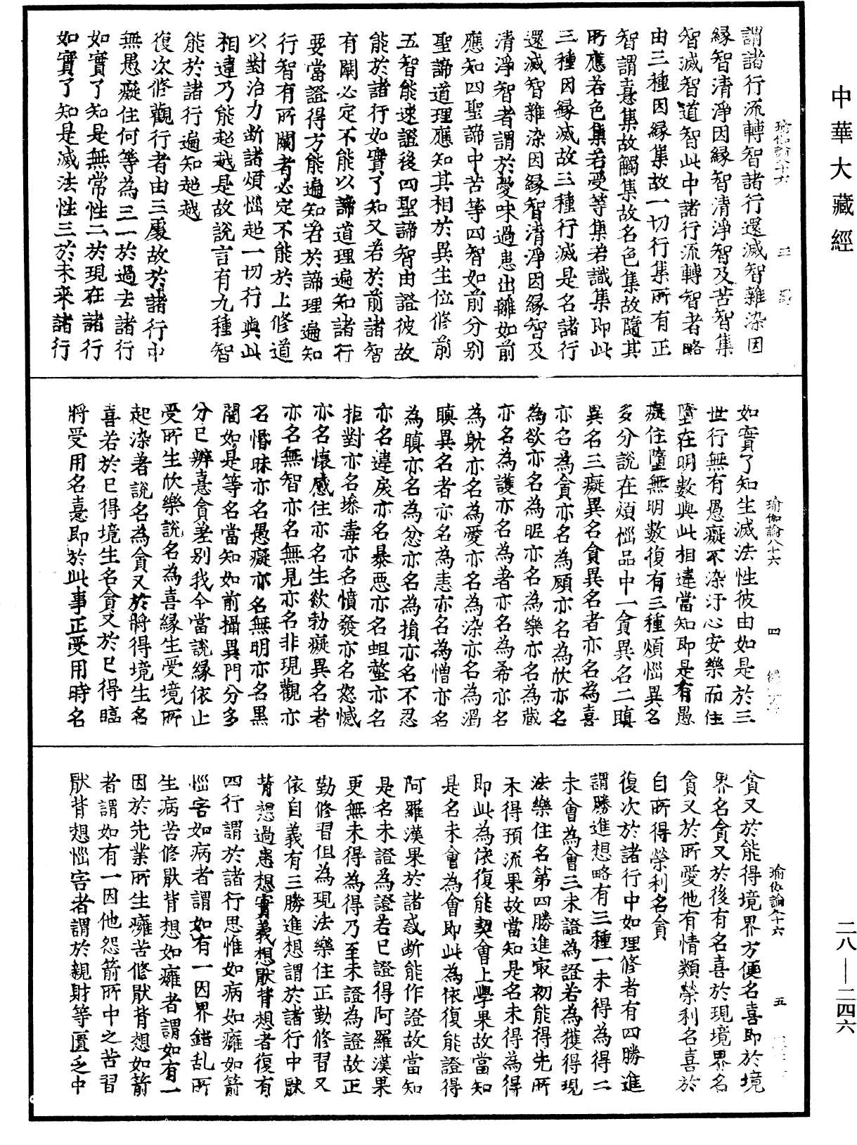 瑜伽師地論《中華大藏經》_第28冊_第0246頁