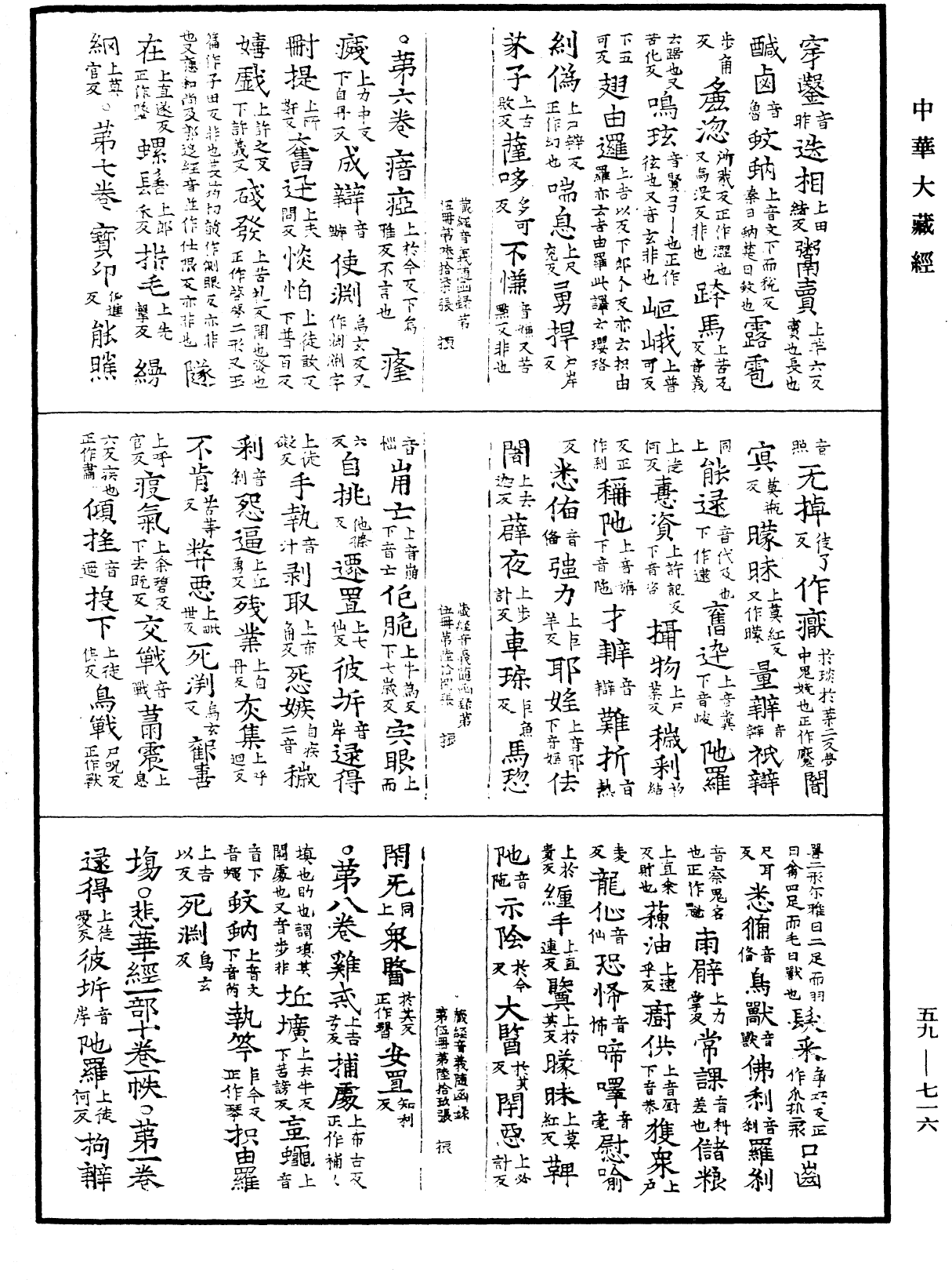 新集藏經音義隨函錄《中華大藏經》_第59冊_第0716頁