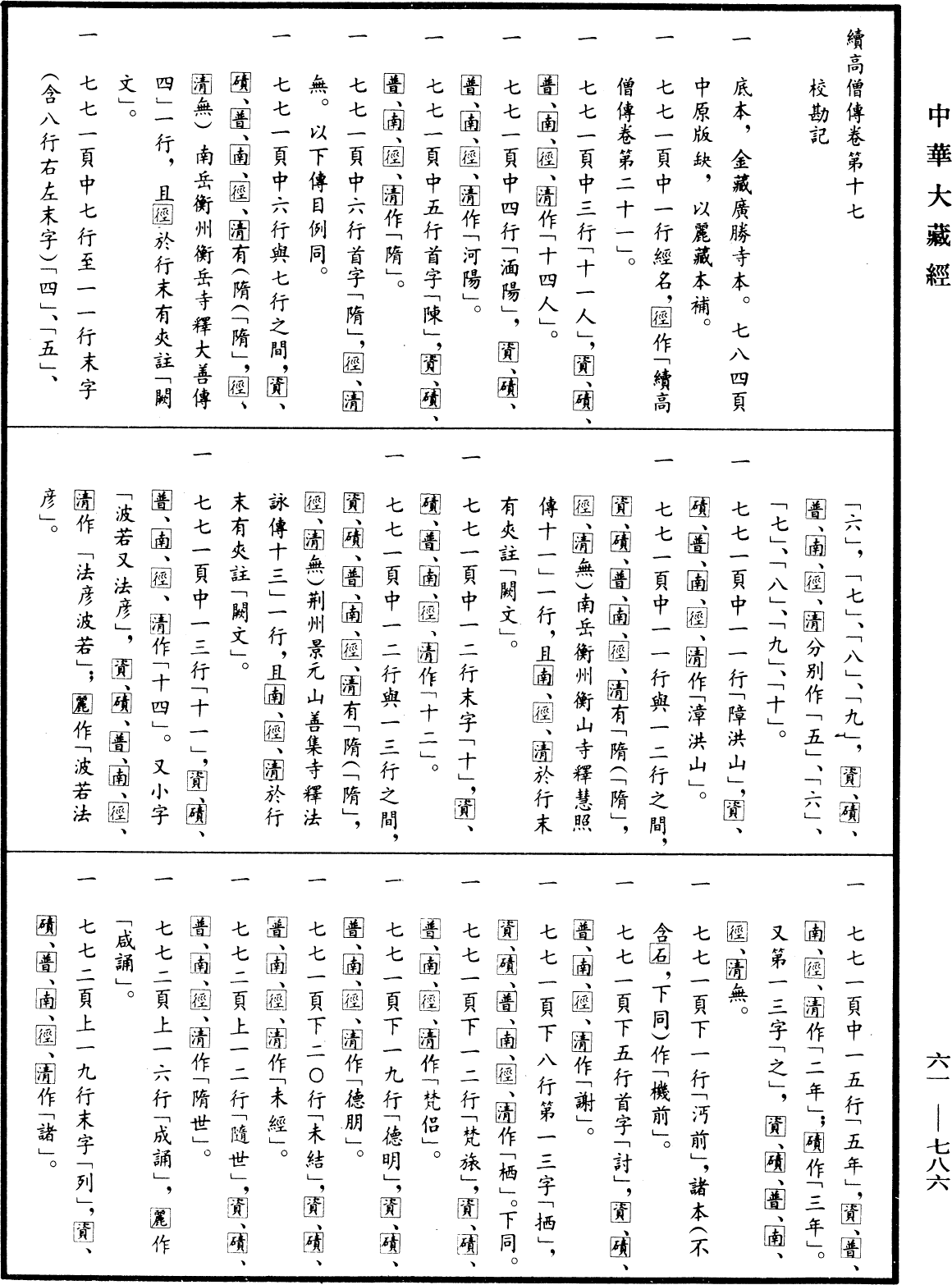 續高僧傳《中華大藏經》_第61冊_第0786頁