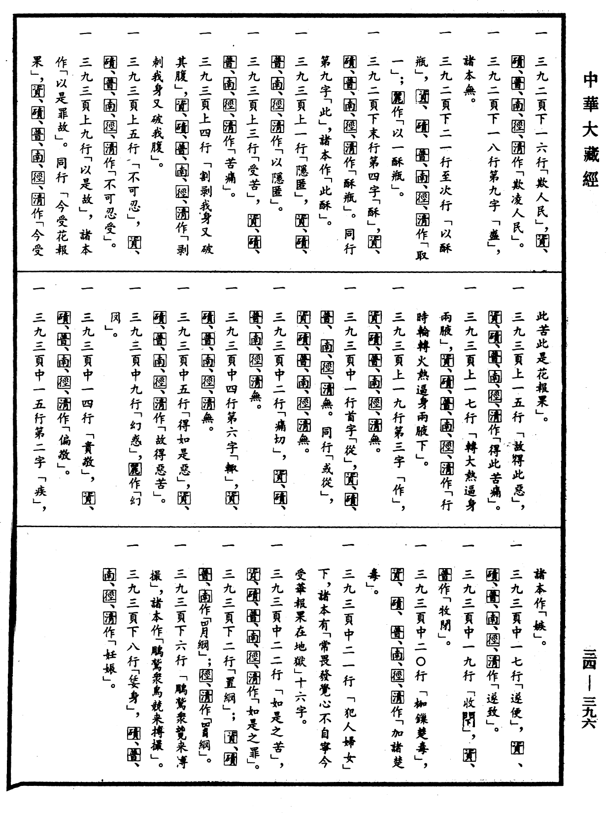 餓鬼報應經《中華大藏經》_第34冊_第0396頁