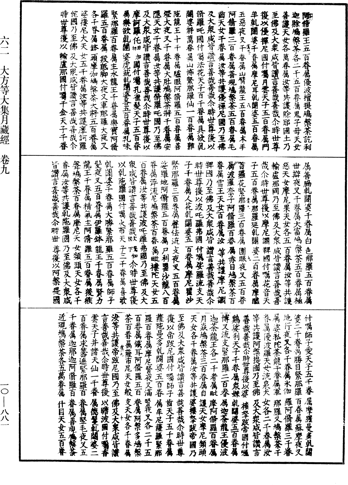 大方等大集月藏經《中華大藏經》_第10冊_第881頁