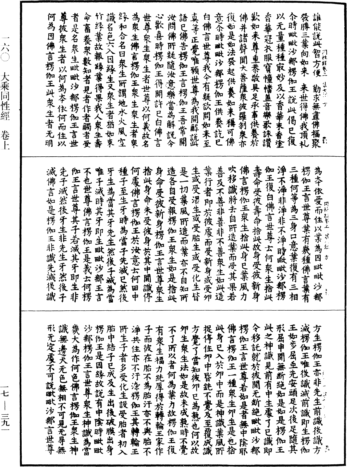 大乘同性經《中華大藏經》_第17冊_第391頁