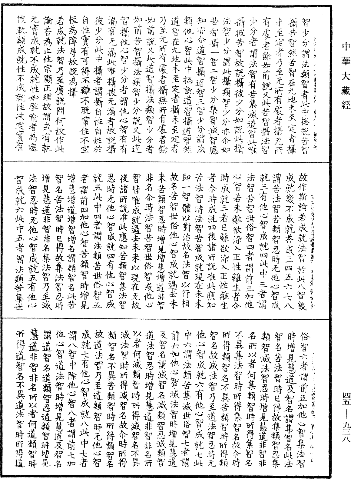 阿毗達磨大毗婆沙論《中華大藏經》_第45冊_第938頁