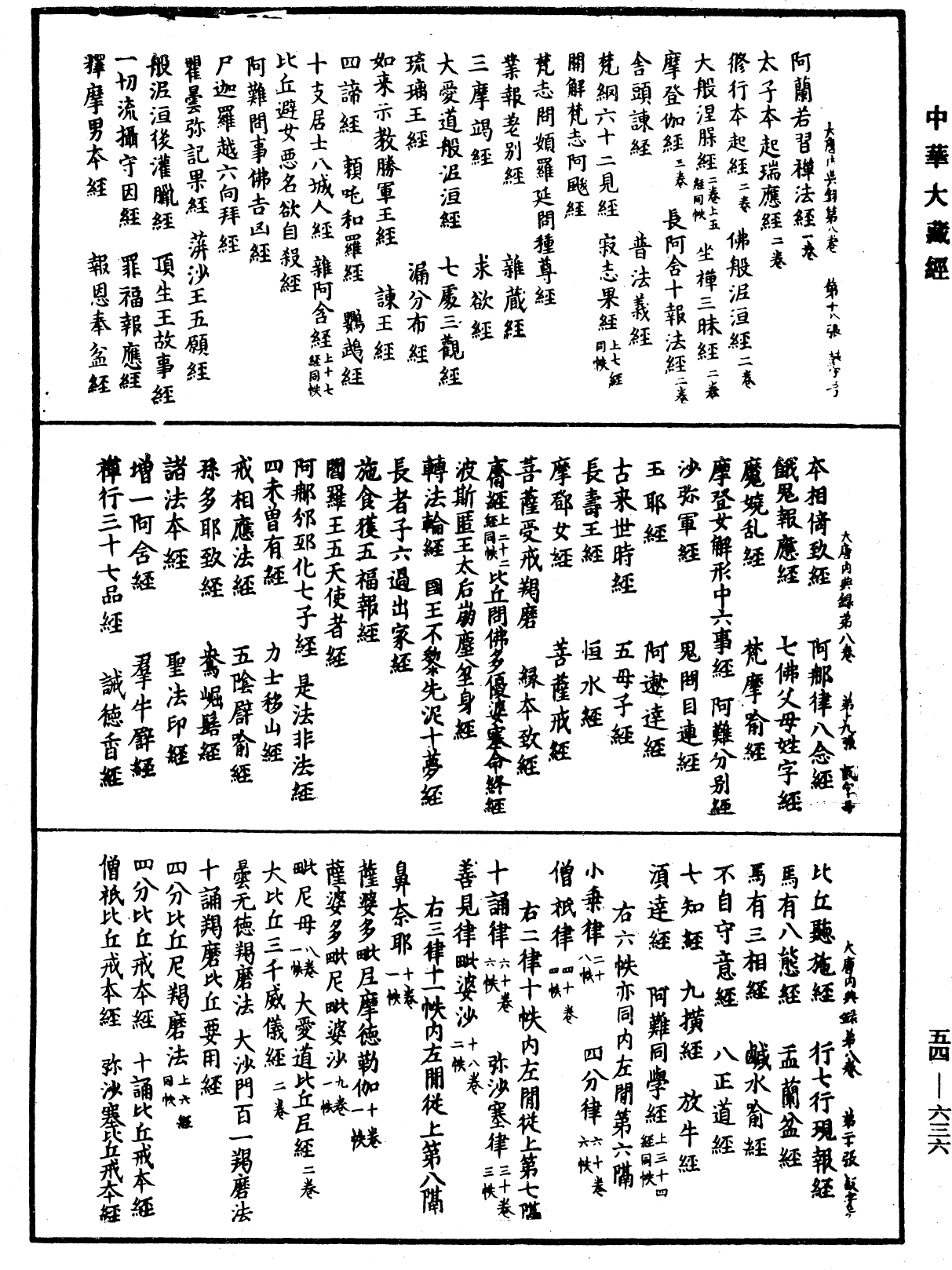 大唐内典录《中华大藏经》_第54册_第636页