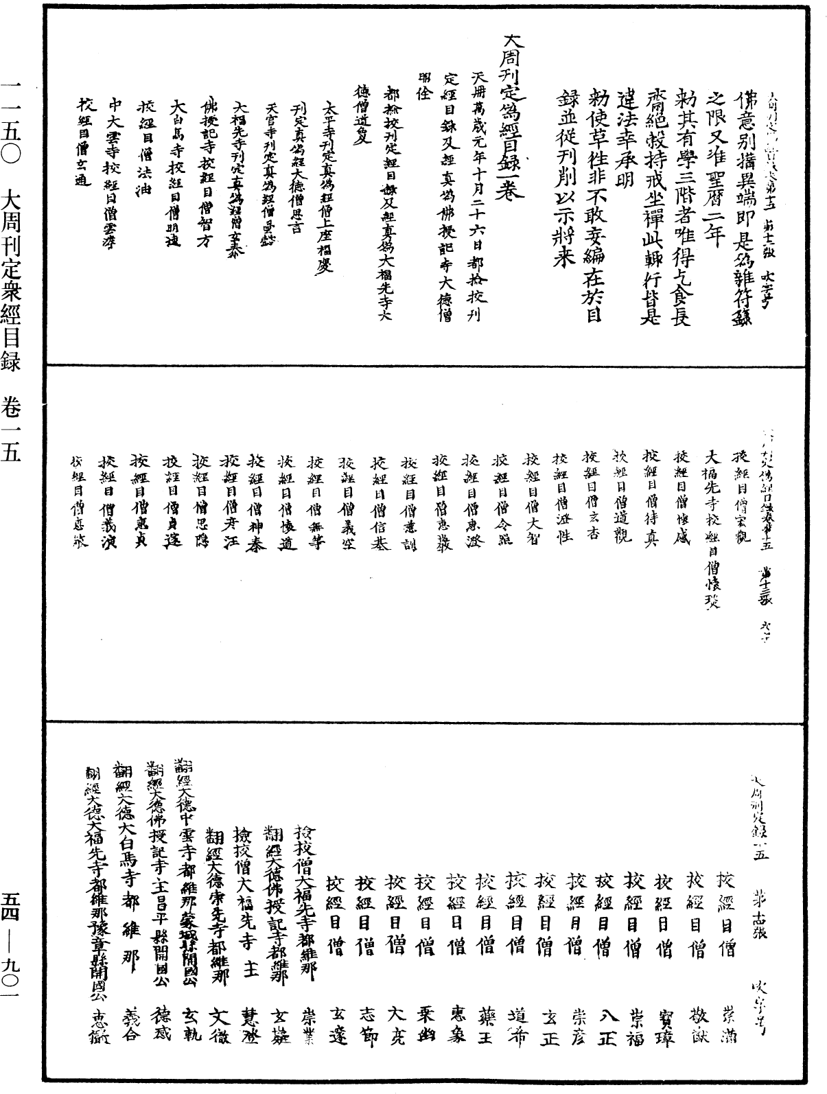 大周刊定眾經目錄《中華大藏經》_第54冊_第901頁