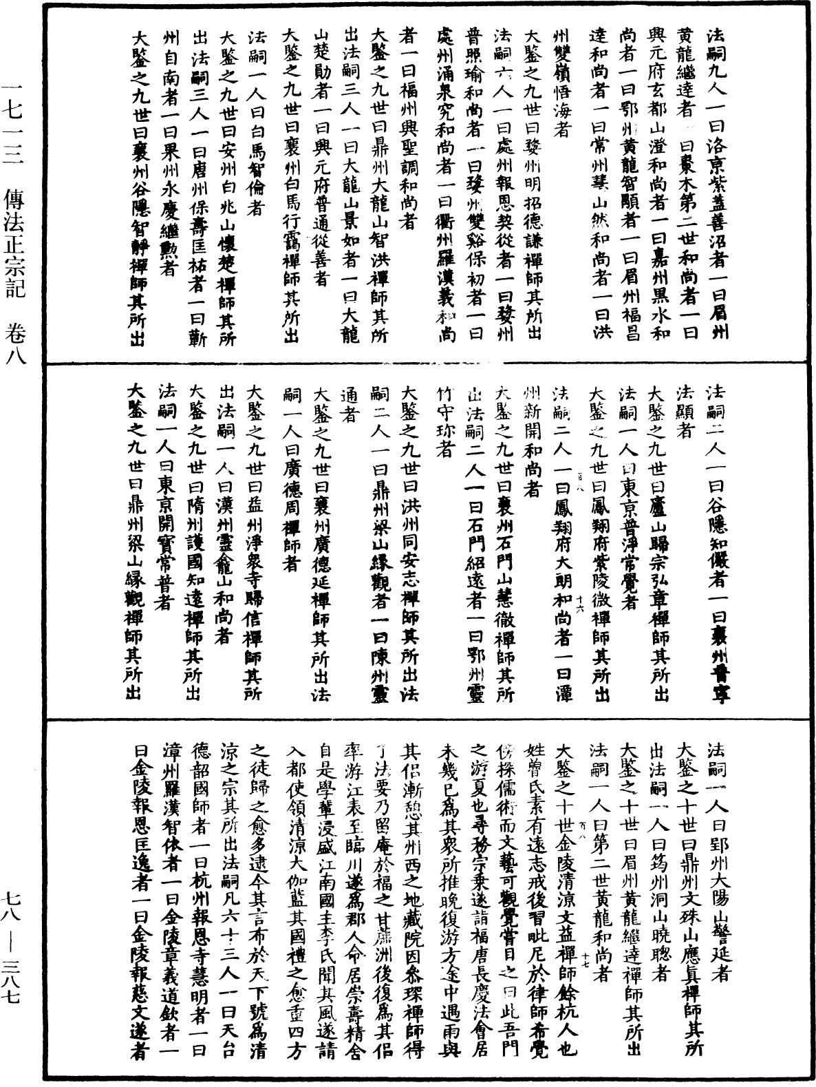 傳法正宗記《中華大藏經》_第78冊_第0387頁