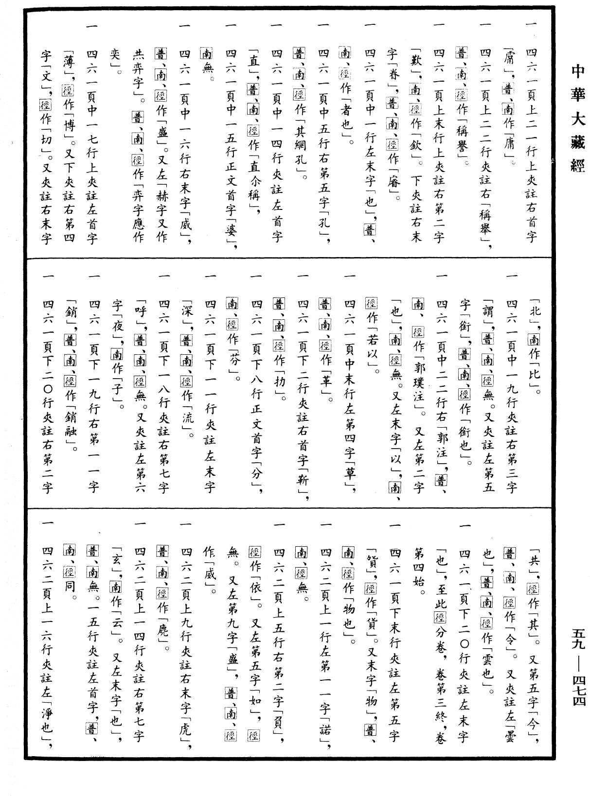 新譯大方廣佛華嚴經音義《中華大藏經》_第59冊_第0474頁