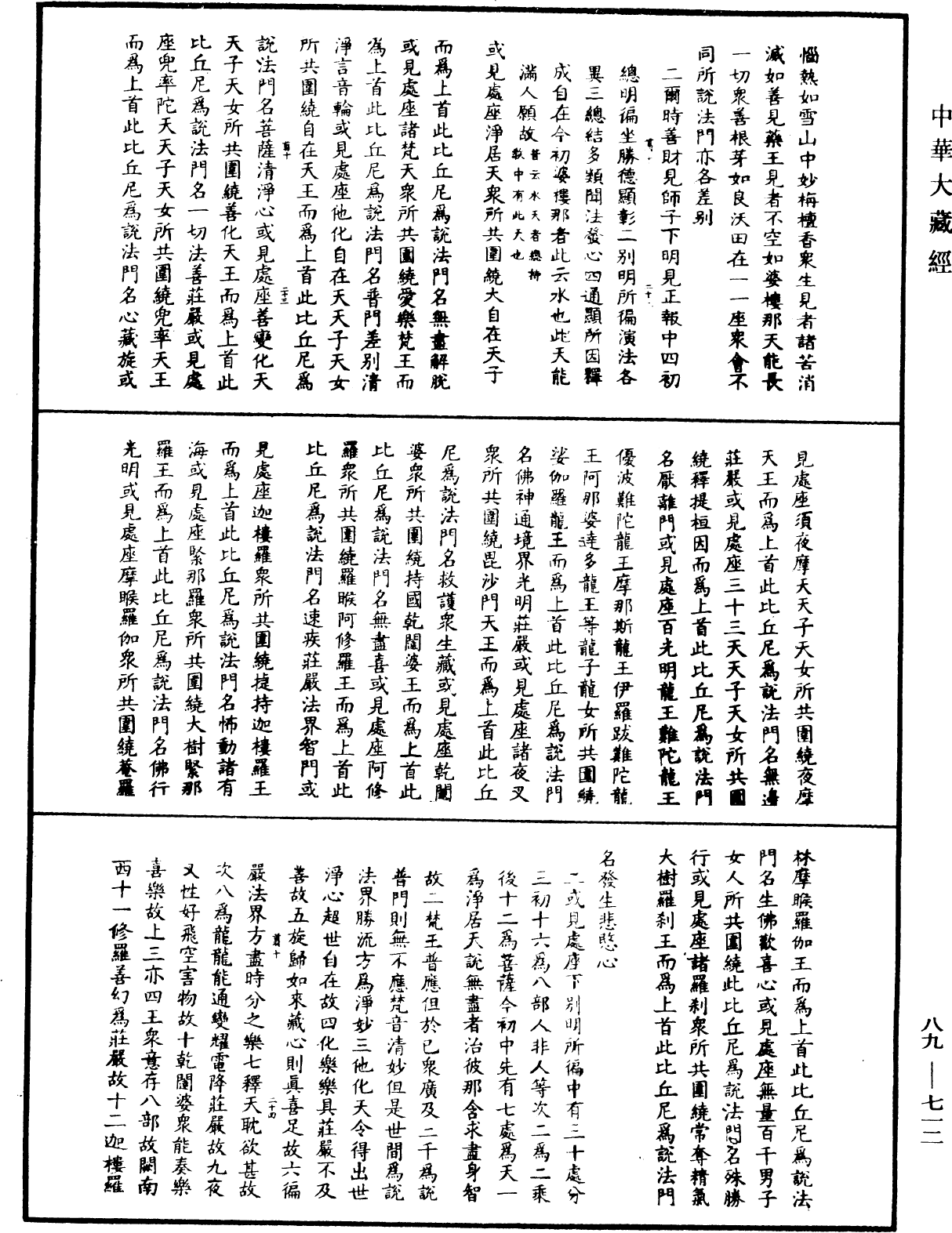 大方廣佛華嚴經疏鈔會本《中華大藏經》_第89冊_第712頁