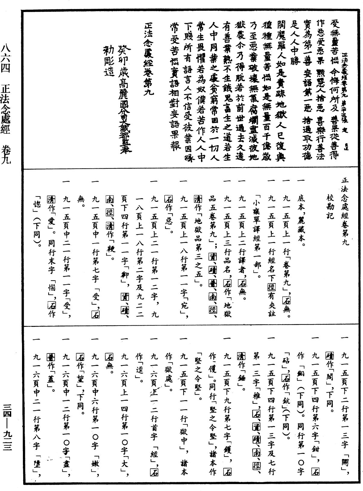 正法念處經《中華大藏經》_第34冊_第0923頁