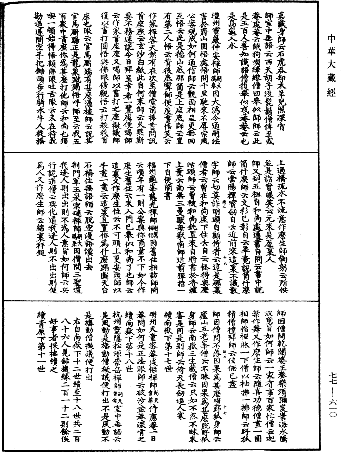 宗門統要續集《中華大藏經》_第77冊_第610頁