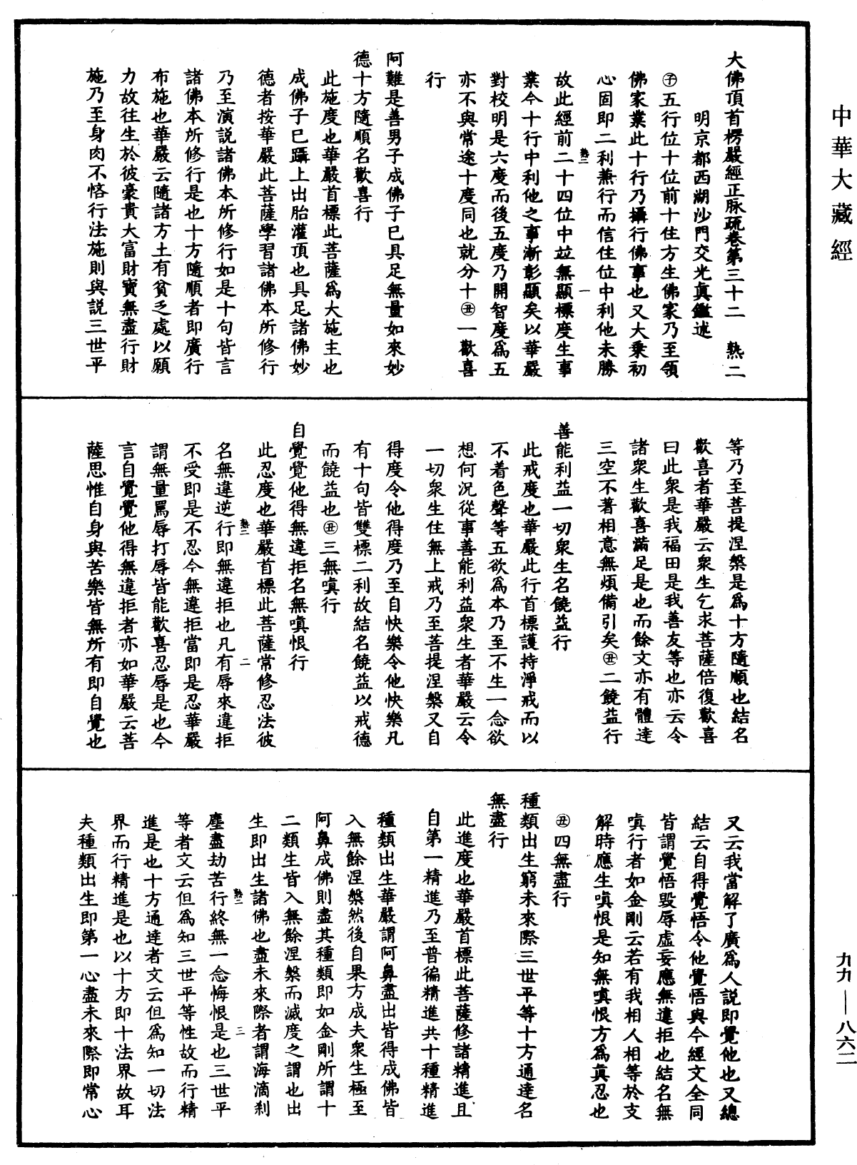 大佛顶首楞严经正脉疏《中华大藏经》_第99册_第862页