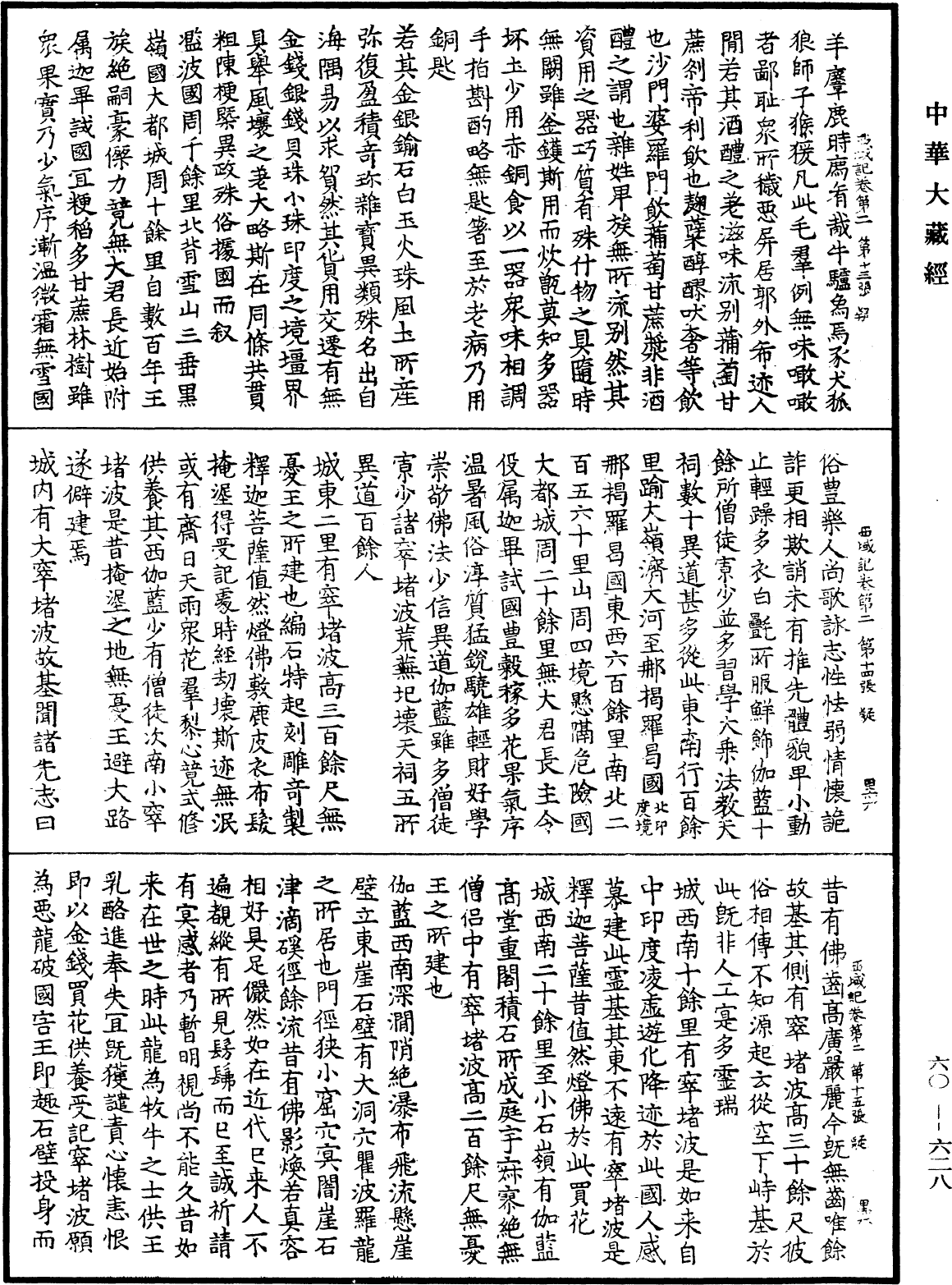 大唐西域記《中華大藏經》_第60冊_第0628頁