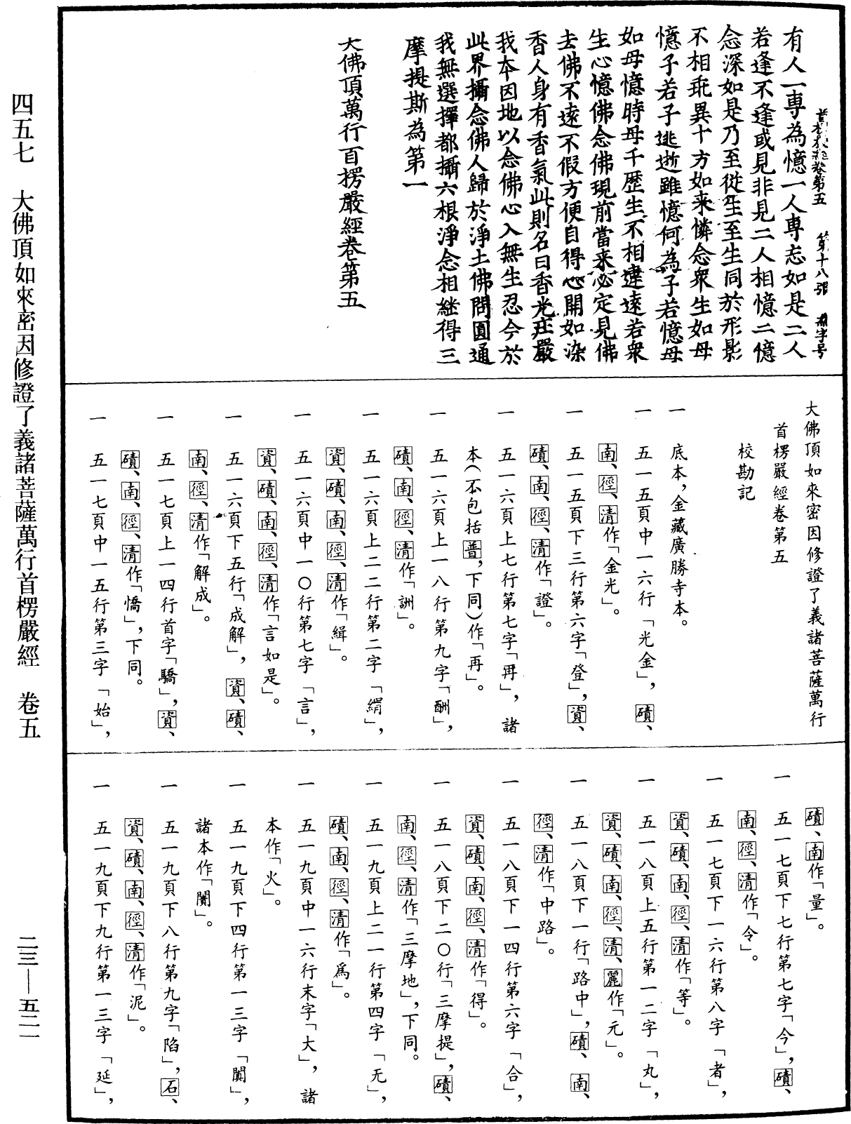 大佛頂如來密因修證了義諸菩薩萬行首楞嚴經《中華大藏經》_第23冊_第521頁