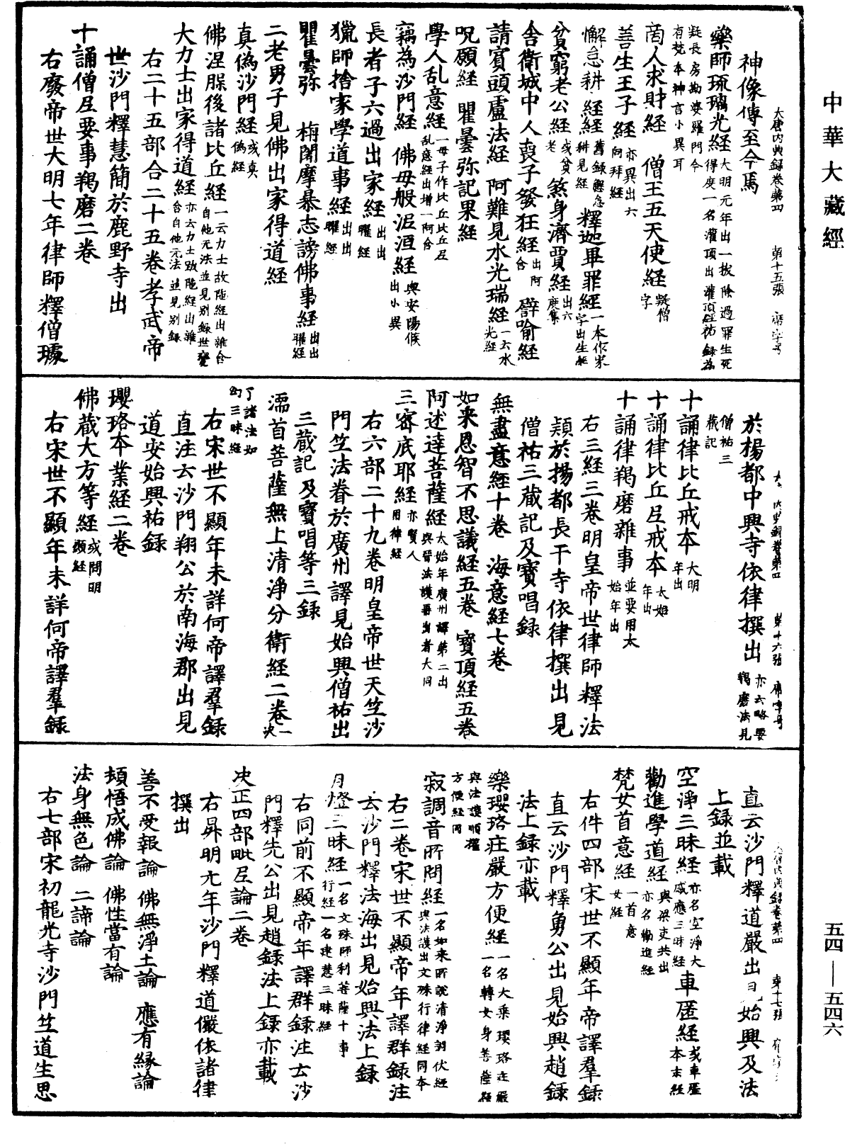 大唐内典录《中华大藏经》_第54册_第546页