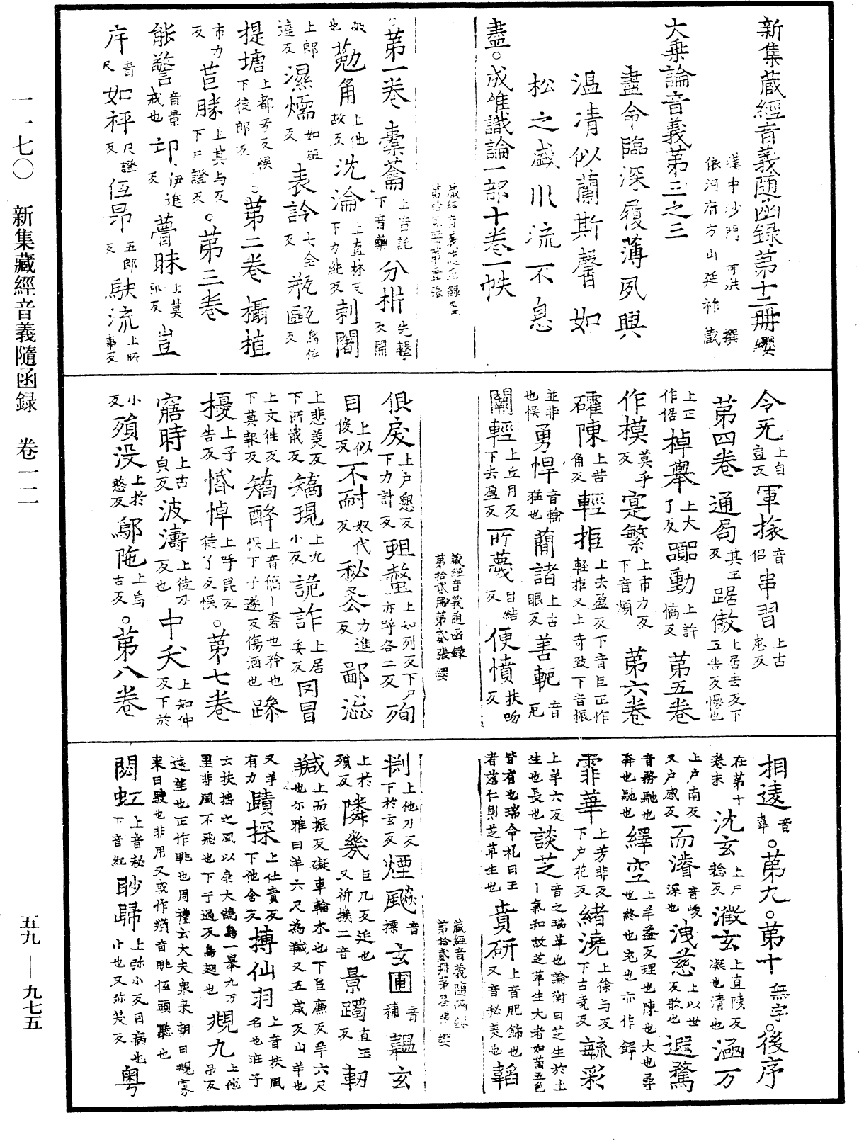 新集藏經音義隨函錄《中華大藏經》_第59冊_第0975頁