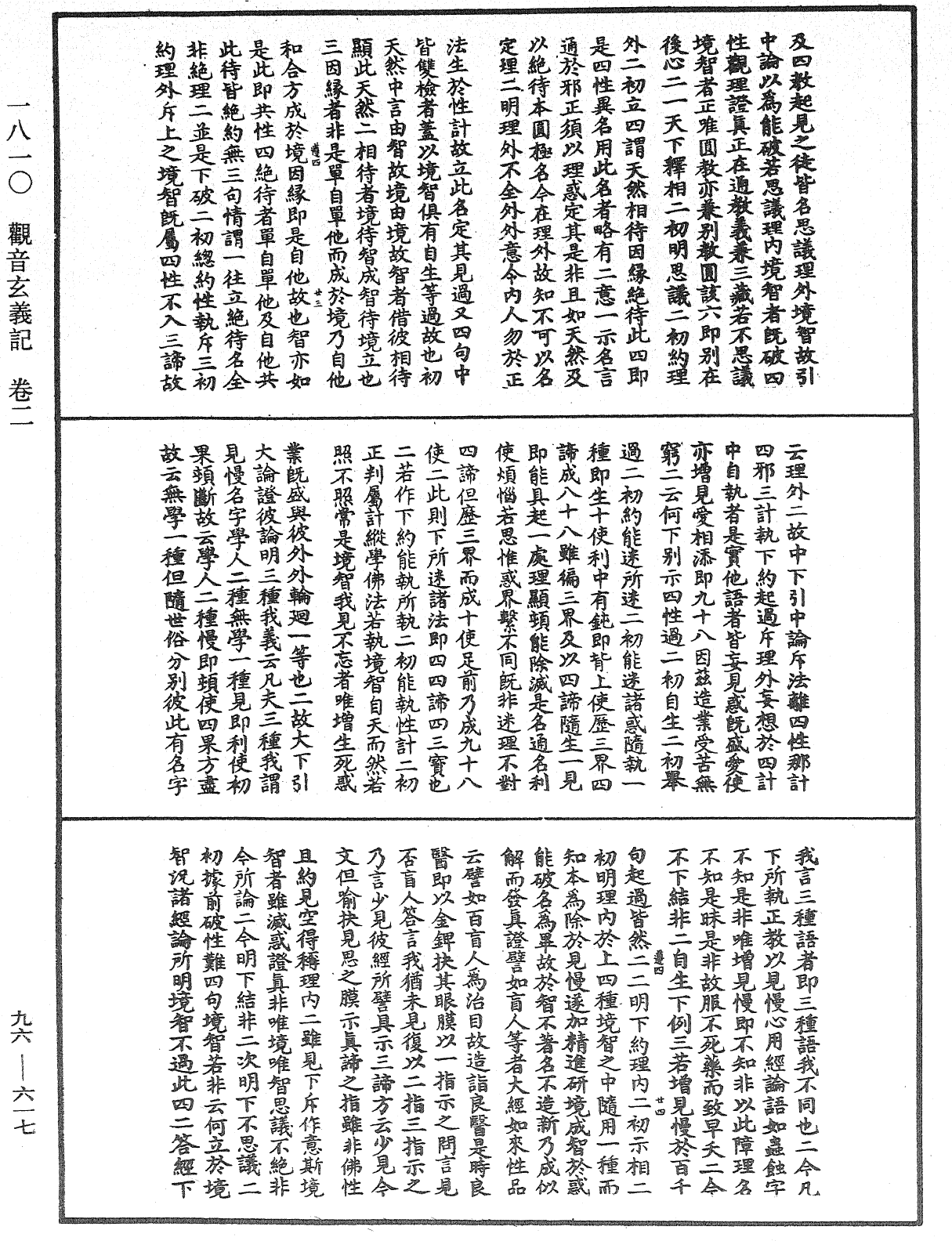 觀音玄義記《中華大藏經》_第96冊_第617頁