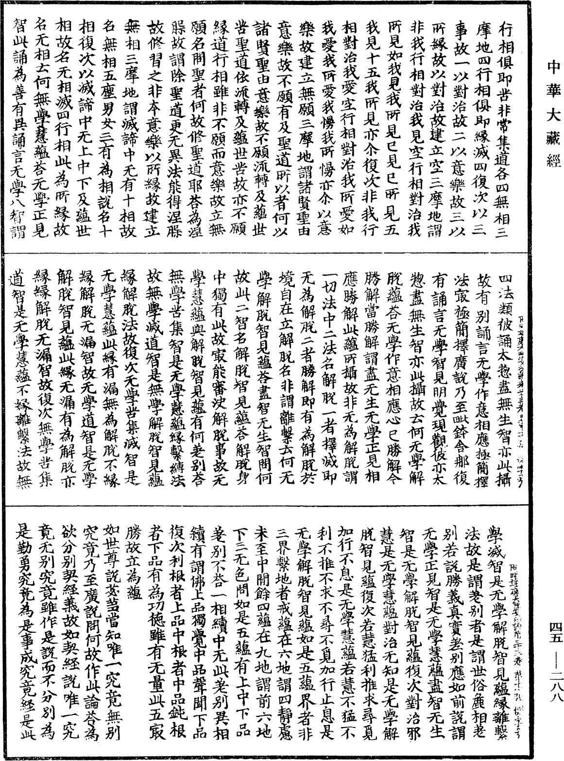 阿毗達磨大毗婆沙論《中華大藏經》_第45冊_第288頁