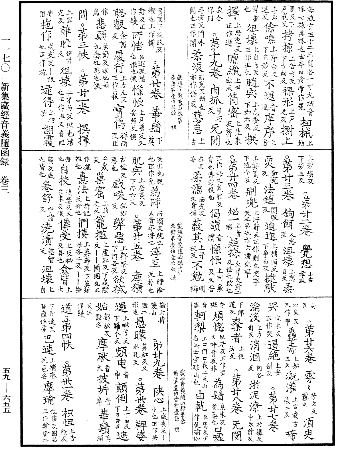 新集藏經音義隨函錄《中華大藏經》_第59冊_第0655頁