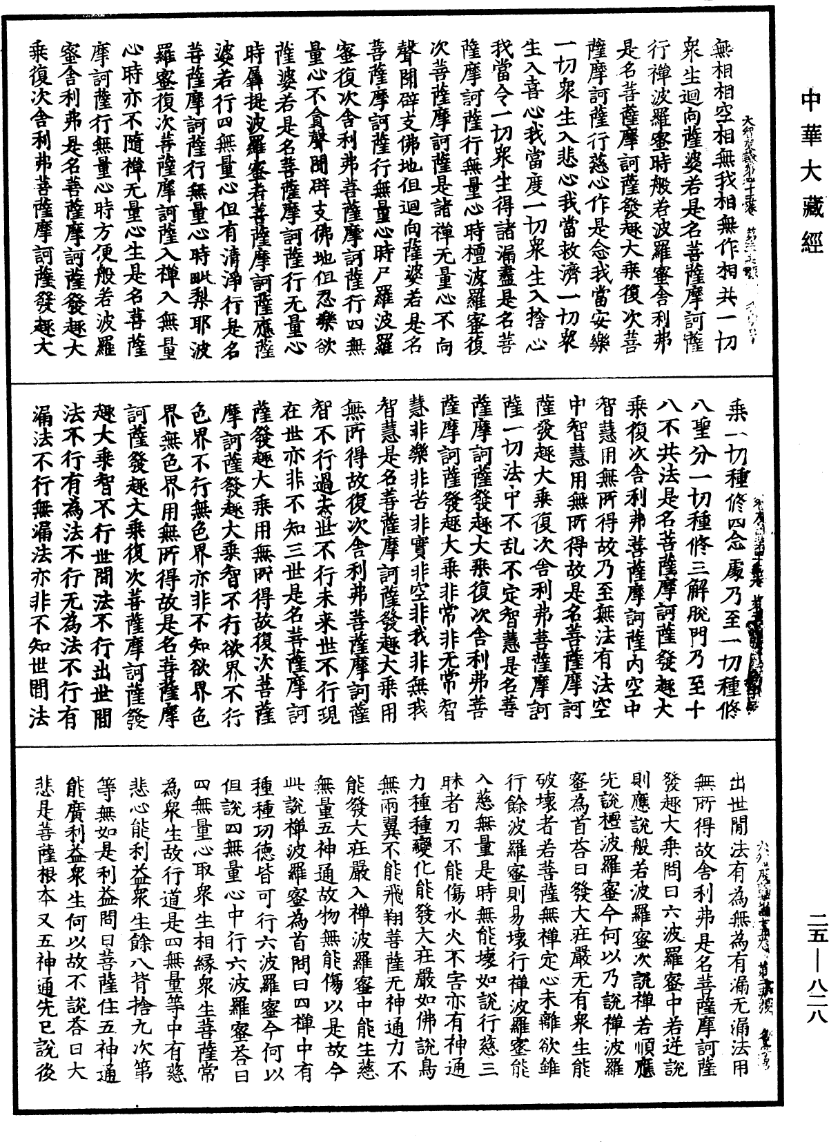 大智度論《中華大藏經》_第25冊_第828頁