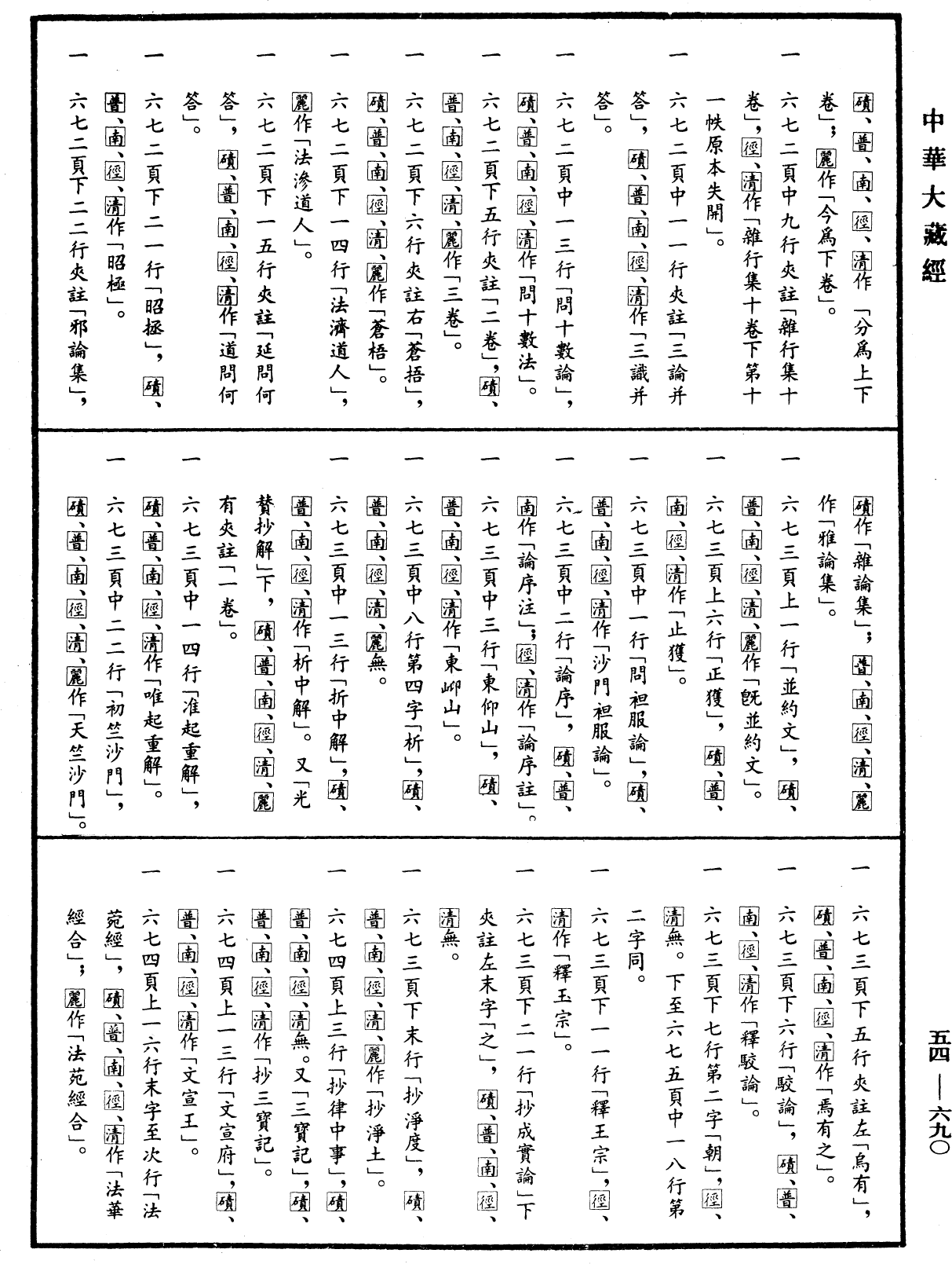 大唐內典錄《中華大藏經》_第54冊_第690頁