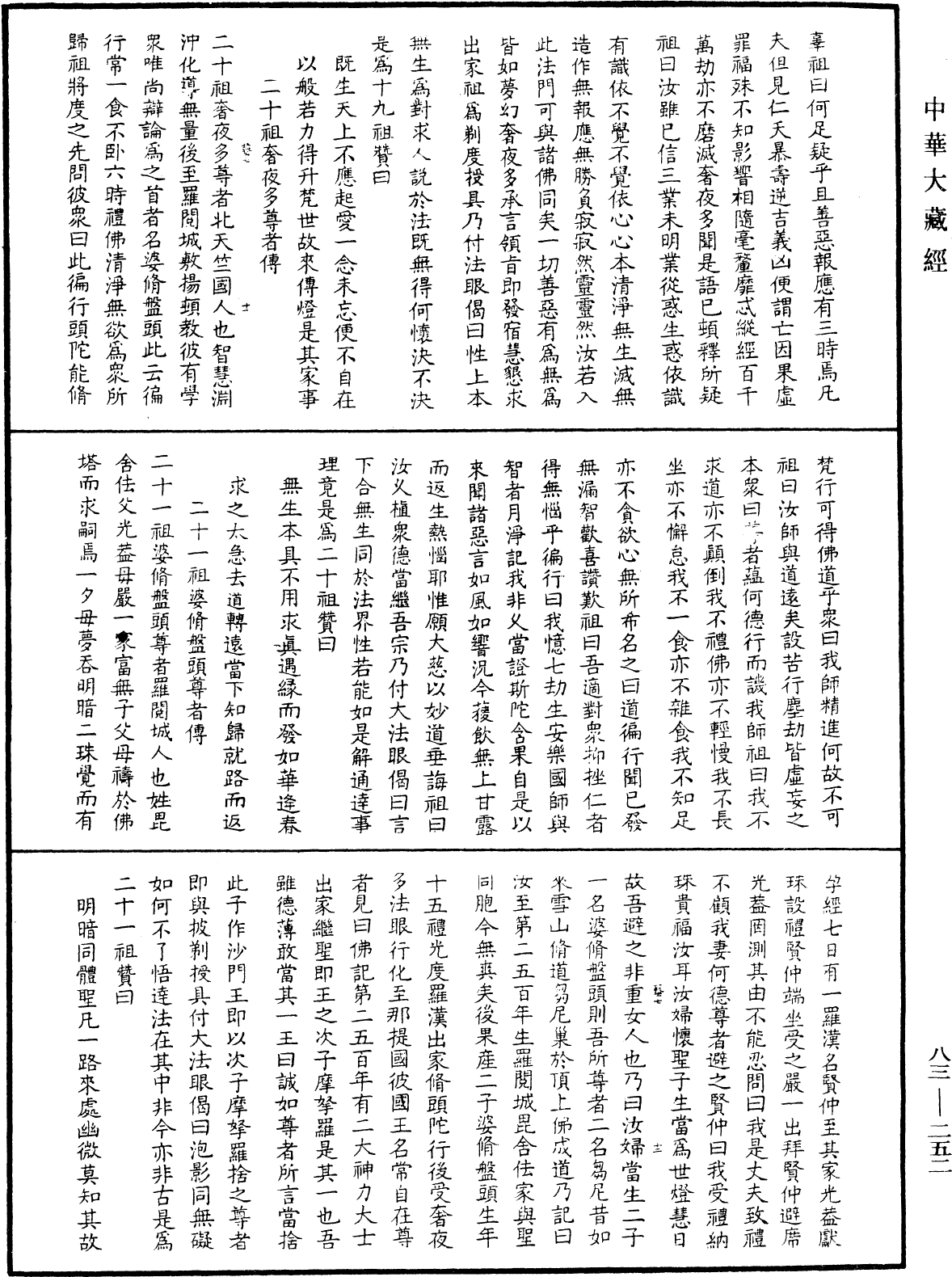 八十八祖傳贊《中華大藏經》_第83冊_第0252頁