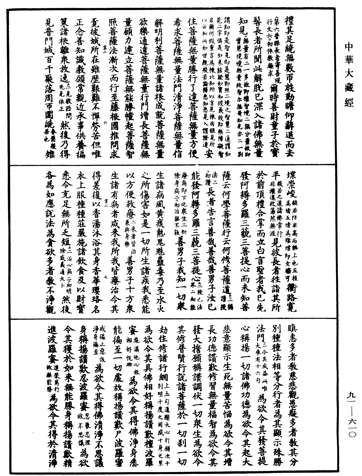 大方廣佛華嚴經疏《中華大藏經》_第91冊_第0610頁