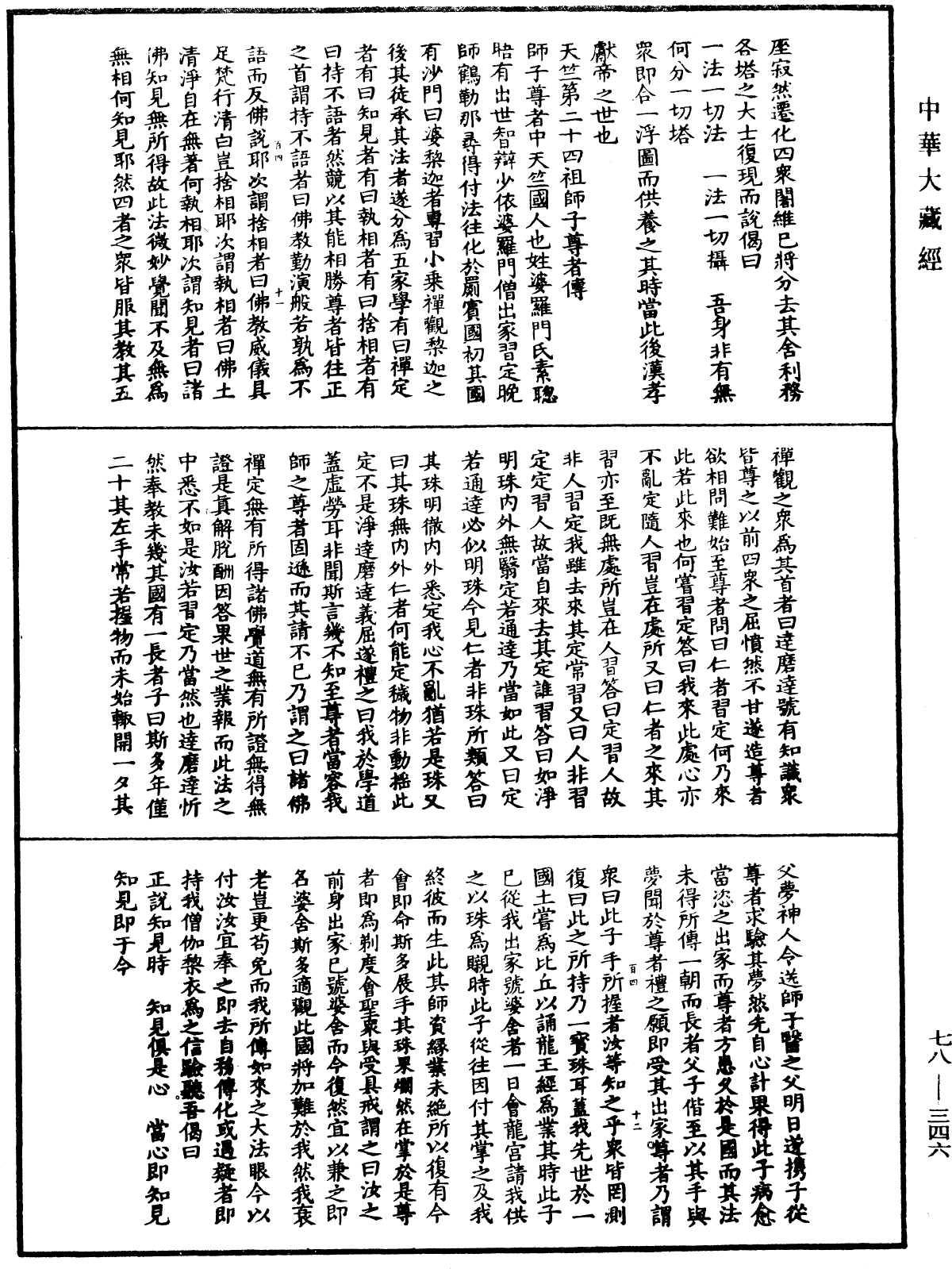 傳法正宗記《中華大藏經》_第78冊_第0346頁