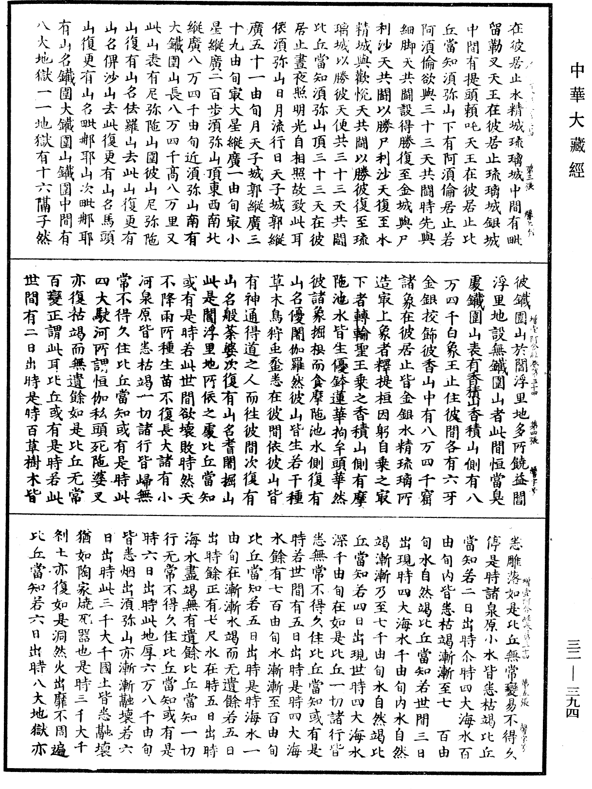 增壹阿含經《中華大藏經》_第32冊_第0394頁