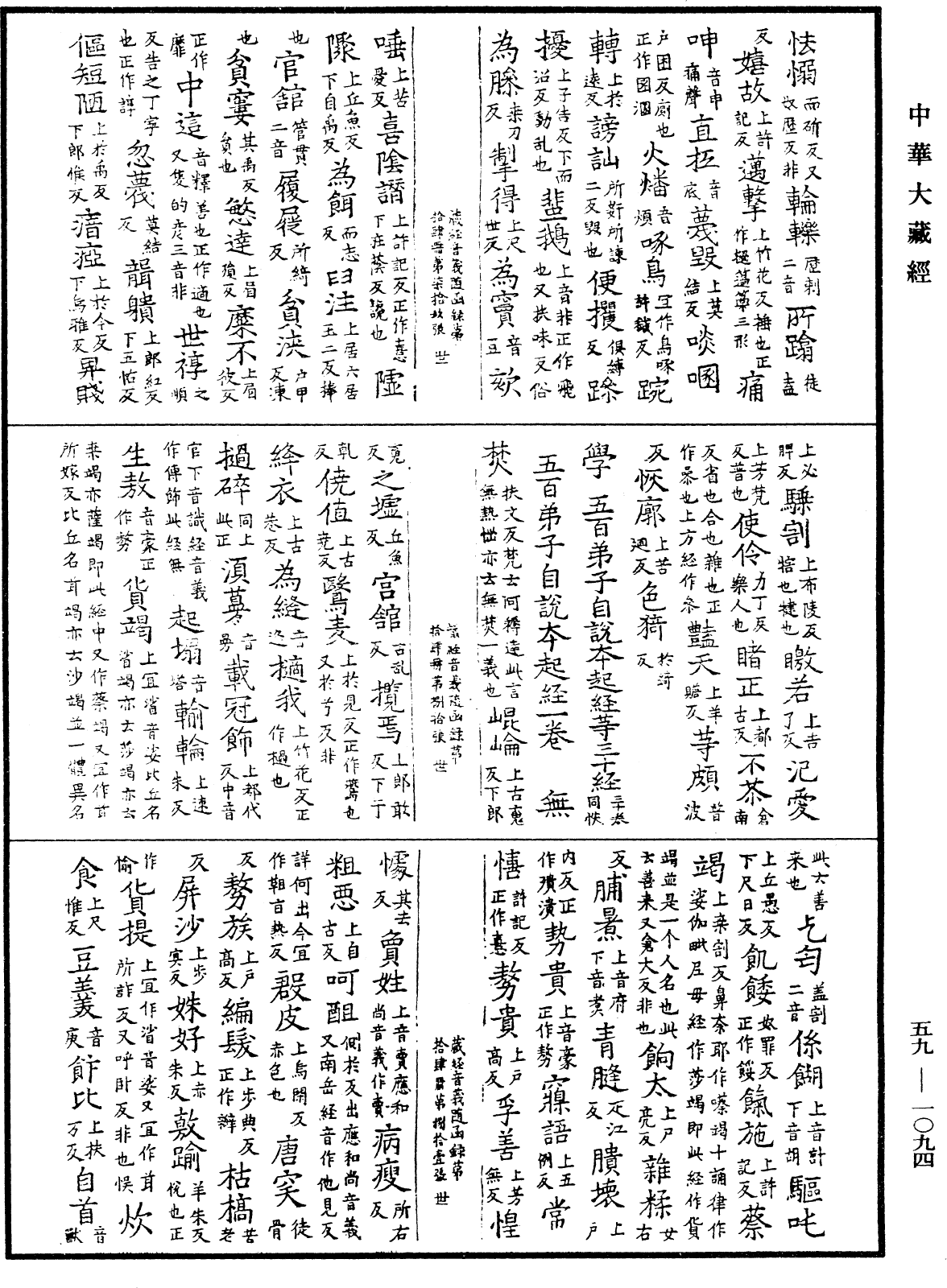 新集藏經音義隨函錄《中華大藏經》_第59冊_第1094頁