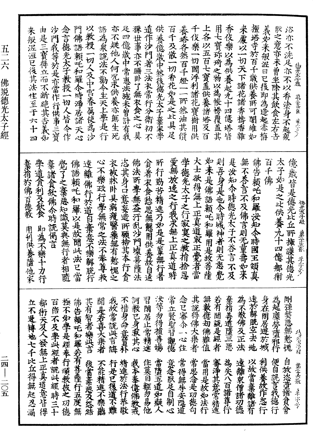 佛說德光太子經《中華大藏經》_第24冊_第205頁